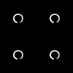 Zen symbol circle seamless pattern background in black and white colour