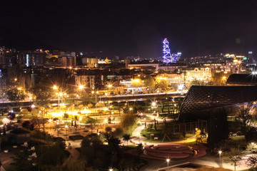 Fototapeta na wymiar night view in tbilisi