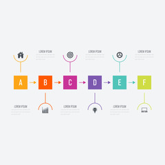 Vector illustration infographics six options