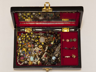casket full of jewelry