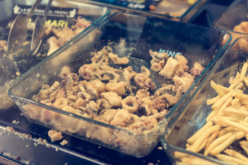 Delicious fried sea food.