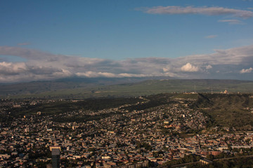 aerial view of tbilisi city
