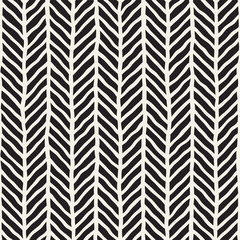 Hand drawn lines seamless grungy pattern. Abstract geometric repeating texture in black and white.