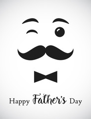 Happy father's day, smiling dad greetings. Happy Fathers Day calligraphy isolated congrats standard a4 215 x 280 size. Dad is my king celebrating congratulating template