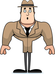 Cartoon Surprised Detective