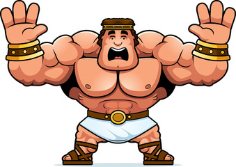 Cartoon Hercules Scared