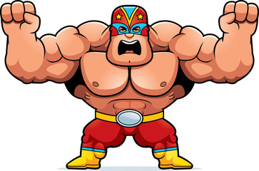 Cartoon Luchador Angry