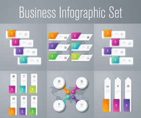 Set with infographics