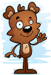Cartoon Male Bear Waving