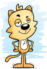 Confident Cartoon Male Cat