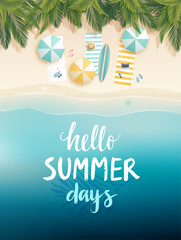 Tropical beach poster.