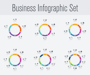 Set with infographics