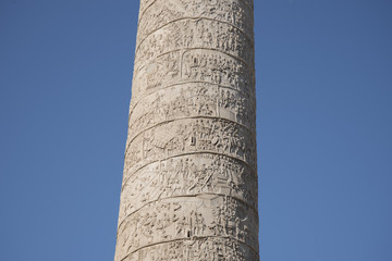 Trajan's Column is a Roman triumphal column in Rome, Italy, that commemorates Roman emperor Trajan's victory in the Dacian Wars. It was constructed in the years 107-113.