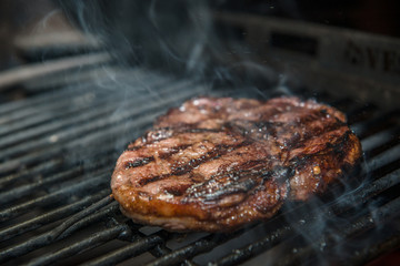 Steak Ribeye Being Prepared in Josper