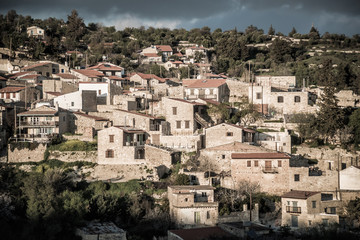Fototapeta na wymiar View of Vouni village. Limassol District. Cyprus