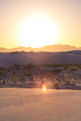 sunset at white sands desert - 206270891