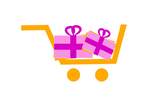 Shopping cart with gifts