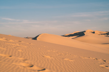 Fototapeta na wymiar dunes and sand in desert landscape