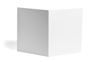 folded leaflet white blank paper template book