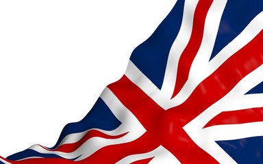 Waving flag of the Great Britain. British flag. United Kingdom of Great Britain and Northern Ireland. State symbol of the UK