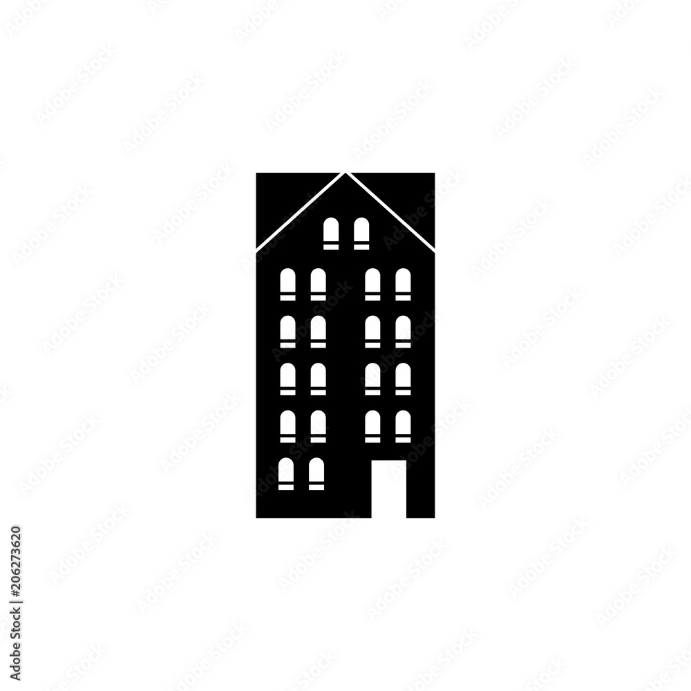 Poster skyscraper icon. element of travel icon for mobile concept and web apps. thin line skyscraper icon c