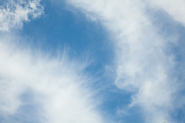 Blue sky with big clouds