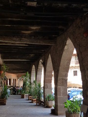 Santa Pau, pueblo de Gerona, ubicado en la comarca de La Garrocha, Cataluña (España)