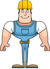Cartoon Smiling Construction Worker