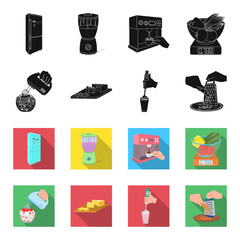 , jam, diet, accessories and other web icon in black,flet style.cook, equipment, appliance, icons in set collection. © pandavector