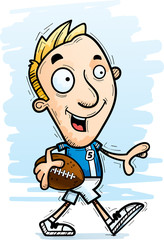 Cartoon Football Player Walking