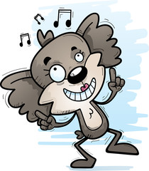 Cartoon Female Koala Dancing