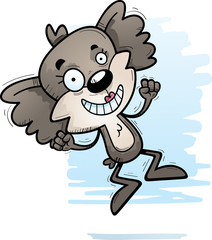 Cartoon Female Koala Jumping