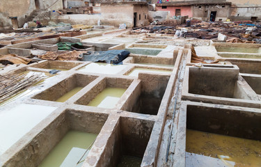 Tannery in Marrakech, Africa