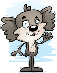 Cartoon Female Koala Waving