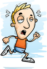 Exhausted Cartoon Man
