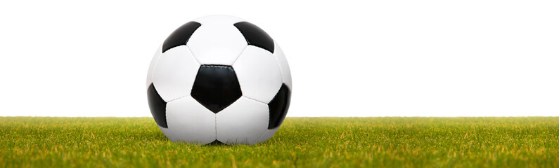 Fototapeta premium Ball auf dem Fussballplatz