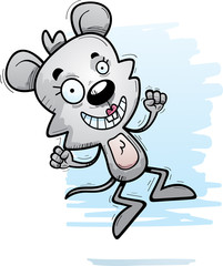 Cartoon Female Mouse Jumping