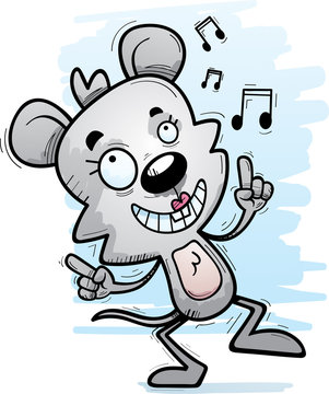 Cartoon Female Mouse Dancing