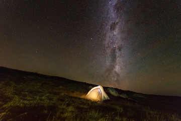 Camping in the mountains. Mount Kosciuszko Australia