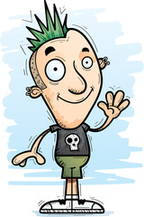 Cartoon Punk Waving