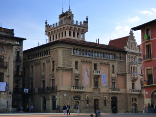 Vic , ciudad capital de la comarca de Osona, situado en la provincia de Barcelona (Cataluña, España)