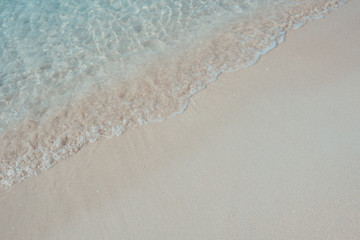Beautiful background clean beach in summer. Royalty high-quality free stock image of seawater on the beach with sand and sunshine in summer 