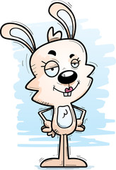 Confident Cartoon Female Rabbit