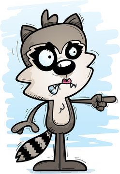 Angry Cartoon Female Raccoon