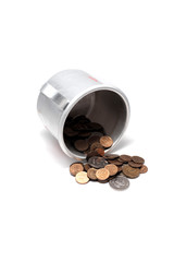 Money in cup