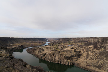 Snake River Canyon aerial view