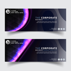 Horizontal Corporate Business Banner Vector Templates. clean simple modern creative abstract background layout for website cover header design