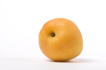 Ripe fruit of apricot on isolated on white background.