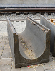 Big concrete drainage gutters for street sewage system