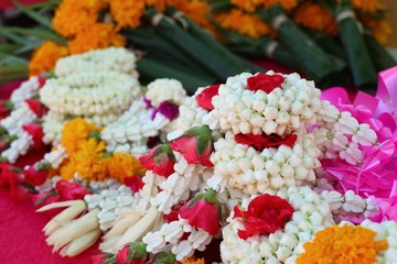 Jasmine garland in market